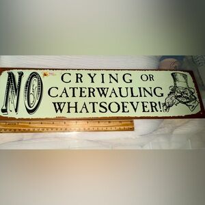 Vintage Style Metal Sign with Black Lettering